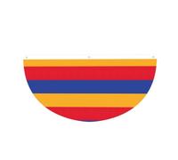 Drapeau de l'Arménie semi-circulaire avec 3 œillets Décoration de jardin