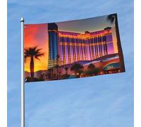 Drapeau de Las Vegas Sunset 1 imprimé pour décoration de jardin, extérieur, balcon, mur, cour, porche