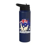 Drapeau de l'Australie Jour Australie Kangourou australien Stainless Steel Insulated Water Bottle