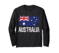 Drapeau de l'Australie Jour Proud Australian Love Australie Manche Longue