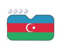Drapeau de l'Azerbaïdjan : c'est un pare-soleil de pare-brise de voiture, qui ne prend pas trop de place et protège l'environnement à l'intérieur de la voiture.