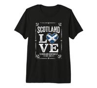 Drapeau de l'Écosse Cœur Chardon Fierté Vieilli T-Shirt Haut de Gamme