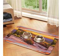 Drapeau de l'Écosse,Tapis d'alimentation imperméable pour Animaux de Compagnie, Sets de Table pour Chats et Chiens pour la Nourriture et l'eau, Tapis de Nourriture en Cuir PU,40x60cm