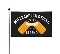 Drapeau de légende de bâtons de Mozzarella pour chambre d'adolescent, drapeaux cool double face, décoration murale pour la plage 3x5 pieds, tapisserie de légende de bâtons de Mozzarella pour le bureau