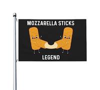 Drapeau de légende de bâtons de Mozzarella pour chambre d'adolescent, drapeaux populaires double face, décoration murale pour patio 3x5 pieds, tapisserie de légende de bâtons de Mozzarella pour le bur