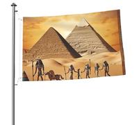 Drapeau de l'Égypte ancienne de 61 x 91 cm - Impression double face - Drapeau de jardin pour l'extérieur - Bannière cadeau avec œillets - Toile de fond pour photo pour décoration intérieure et