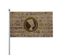 Drapeau de l'égypte antique doré avec hiéroglyphes pharaoniques, décoration de couloir, drapeau emblématique, 90 x 150 cm