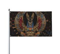 Drapeau de l'égypte antique représentant le dieu Anubis, 90?x?150?cm, décoration de balcon, drapeau emblématique