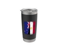 Drapeau de l'Égypte de Nouvelle-Zélande | Kiwi Egyptian Roots Gobelet isotherme en acier inoxydable double paroi