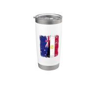Drapeau de l'Égypte de Nouvelle-Zélande | Kiwi Egyptian Roots Gobelet isotherme en acier inoxydable double paroi