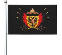 Drapeau de l'Empire allemand, Saint-Empire romain germanique, aigle, 90 x 150 cm, résistant aux UV, bannière saisonnière avec œillets en laiton, pour extérieur et intérieur