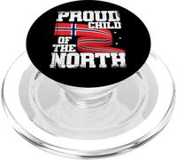 Drapeau de l'enfant Fier du Nord de la Norvège PopSockets PopGrip pour MagSafe