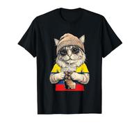 Drapeau de l'Équateur Chat Equateur T-Shirt Graphique avec Valeur