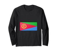 Drapeau de l'Érythrée Corne de l'Afrique Mer Rouge Manche Longue