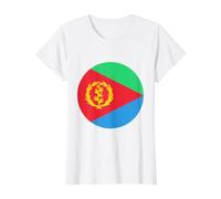 Drapeau de l'Érythrée Corne de l'Afrique Mer Rouge T-Shirt Graphique avec Valeur, Femme, Blanc, L