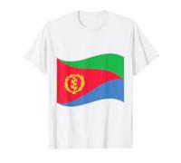 Drapeau de l'Érythrée Corne de l'Afrique Mer Rouge T-Shirt Graphique avec Valeur, Homme, Blanc, L