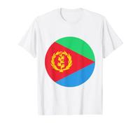 Drapeau de l'Érythrée Corne de l'Afrique Mer Rouge T-Shirt Graphique avec Valeur, Homme, Blanc, L