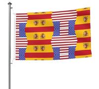 Drapeau de l'Espagne américain double face avec œillets - Drapeau décoratif pour patio, porche, événement de groupe - 1,5 x 2,4 m