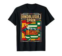 Drapeau de l'Espagne Andalousie Alhambra Grenade Art Vintage T-Shirt