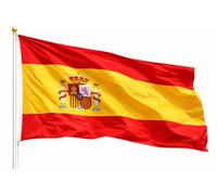Drapeau de l'Espagne - Drapeau de la Coupe du Monde 2026 - Article de supporter - Polyester résistant et œillets métalliques - Coupe du monde (Espagne - 90 x 150 cm)