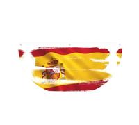 Drapeau de l'Espagne en demi-cercle à suspendre pour l'extérieur