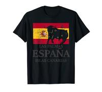 Drapeau de l'Espagne Las Palma Vacances Taureau T-Shirt