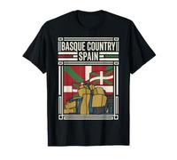 Drapeau de l'Espagne Pays Basque Vintage Voyage T-Shirt