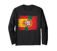 Drapeau de l'Espagne Portugal Porter Héritage Portugais Espagnol Manche Longue