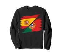 Drapeau de l'Espagne Portugal Porter Héritage Portugais Espagnol Sweatshirt