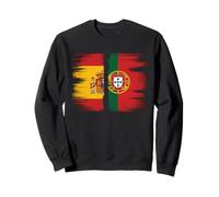 Drapeau de l'Espagne Portugal Porter Héritage Portugais Espagnol Sweatshirt