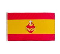 Drapeau de l'Espagne Sacré-Cœur de Jésus, Drapeau de l'Espagne avec balcon renforcé et 2 œillets métalliques, drapeau du Christ Roi