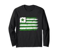 Drapeau de l'Espéranto - Symbole - Langue du Monde - Étoile Verte Manche Longue