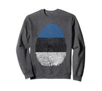 Drapeau de l'Estonie ADN Empreinte Digitale Patrimoine Ancestry Traditions Sweatshirt