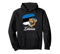 Drapeau de l'Estonie Loup Fierté Nationale estonienne Grunge Sweat à Capuche