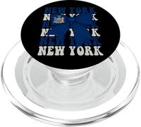 Drapeau de l'État américain de New York Coquette Bow PopSockets PopGrip pour MagSafe