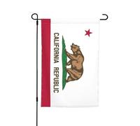 Drapeau de l'État de Californie imprimé drapeau de jardin 30 x 45 cm double face petite toile de jute cour extérieur décoration intérieure