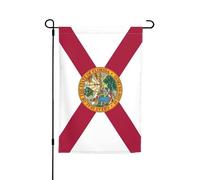 Drapeau de l'État de Floride imprimé drapeau de jardin 30 x 45 cm double face petite toile de jute cour extérieur décoration intérieure