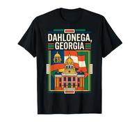 Drapeau de l'État de Géorgie Dahlonega - Art de Voyage Historique T-Shirt