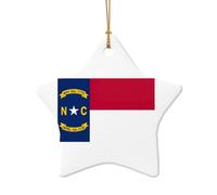 Drapeau de l'État de la Caroline du Nord - Décoration de sapin de Noël, cadeau festif, cadeau pour amis