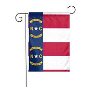 Drapeau de l'État de la Caroline du Nord - Décoration de vacances - Drapeau de Noël résistant à la décoloration - Pour pelouse, porche, patio - Décoration extérieure