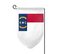 Drapeau de l'État de la Caroline du Nord - Drapeau de bienvenue - Décoration extérieure - Pour jardin et terrasse - 30,5 x 45,7 cm - Plusieurs formes