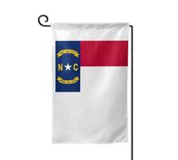 Drapeau de l'État de la Caroline du Nord - Drapeau de bienvenue - Décoration extérieure - Pour jardin et terrasse - 30,5 x 45,7 cm - Plusieurs formes