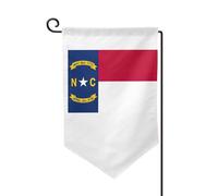 Drapeau de l'État de la Caroline du Nord - Drapeau de bienvenue - Décoration extérieure - Pour jardin et terrasse - 30,5 x 45,7 cm - Plusieurs formes
