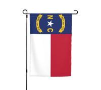 Drapeau de l'État de la Caroline du Nord imprimé drapeau de jardin 30 x 45 cm double face petite toile de jute cour extérieur décoration d'intérieur