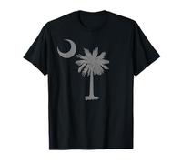 Drapeau de l'État de la Caroline du Sud Palmetto Tree Crescent Moon SC T-Shirt