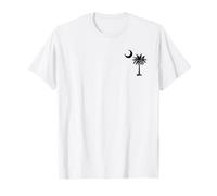 Drapeau de l'État de la Caroline du Sud Palmetto Tree Crescent Moon SC T-Shirt