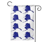 Drapeau de l'État de l'Alaska - Drapeaux de jardin saisonniers pour l'extérieur, durable double face - Décoration de vacances
