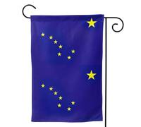 Drapeau de l'État de l'Alaska - Drapeaux de jardin saisonniers pour l'extérieur, durables double face - Décoration de vacances