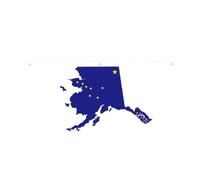Drapeau de l'État de l'Alaska imprimé carte drapeau semi-circulaire léger Bannière extérieure Décorations de fête