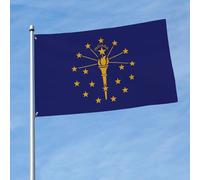 Drapeau de l'État de l'Indiana - 1,5 x 0,9 m - Drapeau décoratif simple face - À accrocher dans les balcons de pelouse d'intérieur et d'extérieur